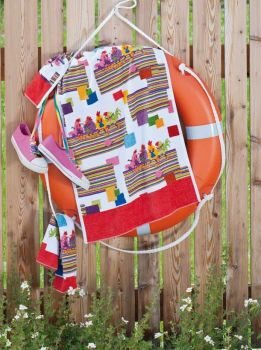 Набор полотенец из шенилла. Дизайн «Chicken Chat white»