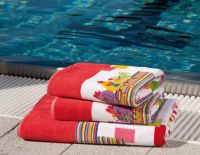 Набор полотенец из шенилла. Дизайн «Chicken Chat white» - вид 1 миниатюра