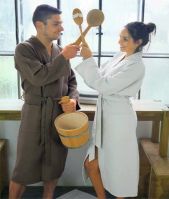 Махровые классические халаты мужские и женские Framsohn (Австрия)