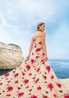 Набор полотенец из шенилла. Дизайн KLATSCHMOHN (маки)